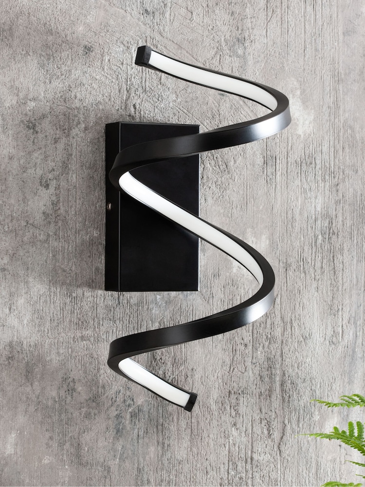 Black Spiral Outdoor And Indoor (Including Bathroom) Wall Light - Image 2 of 6