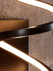 Black Spiral Outdoor And Indoor (Including Bathroom) Wall Light - Image 4 of 6