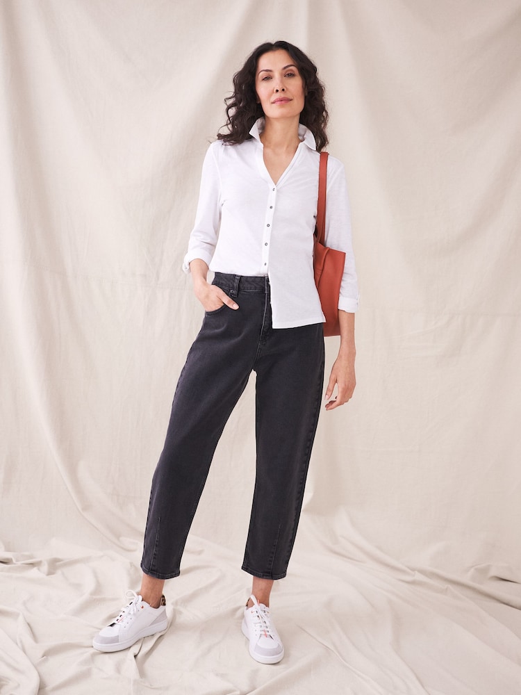 White Stuff White 100% Cotton Annie Jersey Shirt - Image 1 of 8
