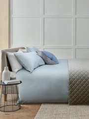 400 Thread Count 100% egiptovski bombaž Sateen Luxury prešito pregrinjalo and Pillowcase Set - Slika 2 iz 5