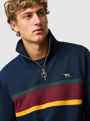 Rodd & Gunn Blue Chesterfield Sweat Top - Image 3 of 6