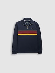 Rodd & Gunn Blue Chesterfield Sweat Top - Image 5 of 6