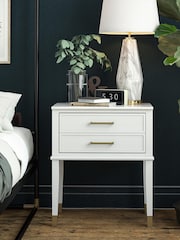 CosmoLiving White Westerleigh 1 Draw Side Table - Image 1 of 4
