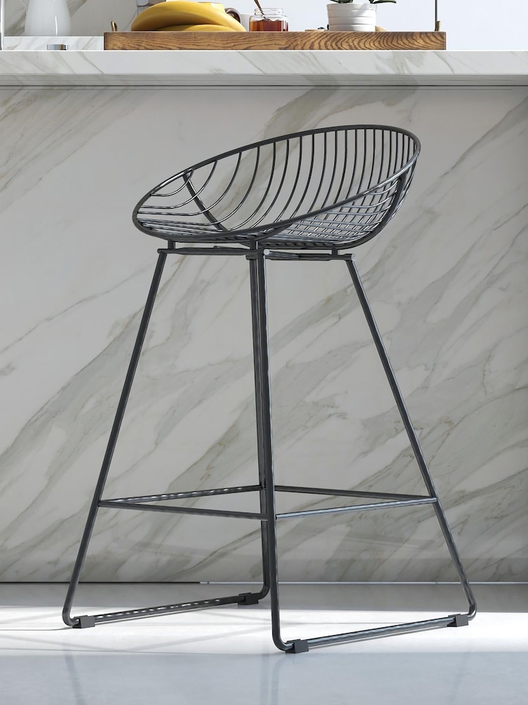 CosmoLiving Black Ellis Lightweight Bar Stool - Image 1 of 4