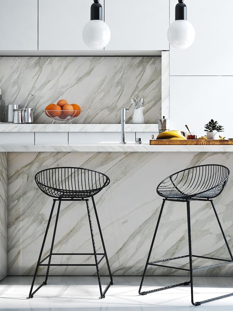 CosmoLiving Black Ellis Lightweight Bar Stool - Image 2 of 4