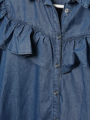Sonder Studio Denim Frill Shirt Dress - Image 4 of 4