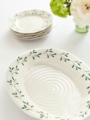 Sophie Conran White Portmeirion Christmas Mistletoe Oval Platter - Image 1 of 3