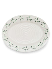 Sophie Conran White Portmeirion Christmas Mistletoe Oval Platter - Image 2 of 3