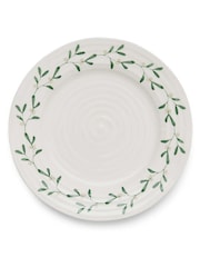 Sophie Conran Set of 4 White Portmeirion Christmas Mistletoe Dinner Plates - Image 2 of 3