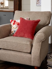 Terracotta Red 45 x 45cm Soft Velour Cushion - Image 1 of 7