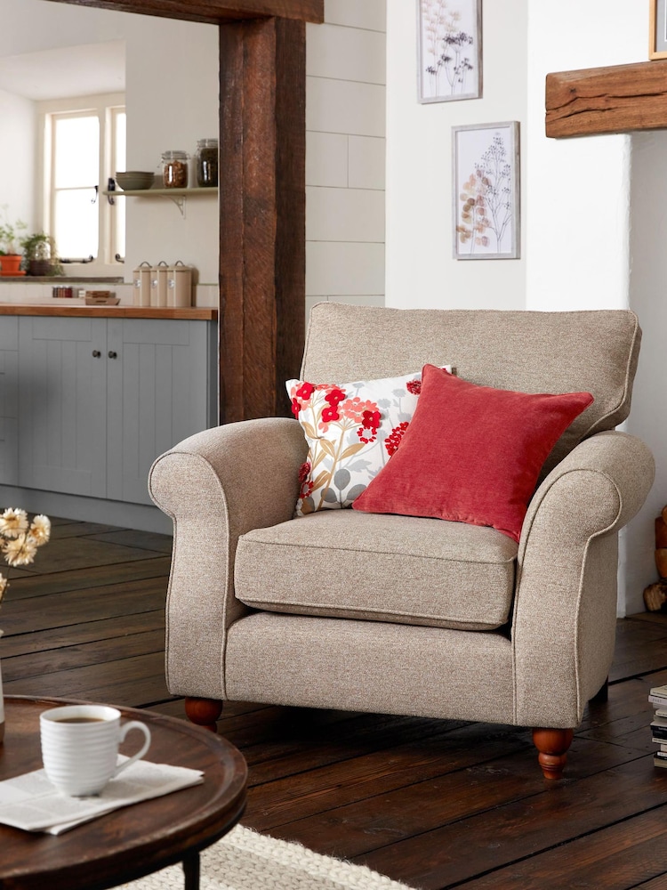 Terracotta Red 45 x 45cm Soft Velour Cushion - Image 2 of 7
