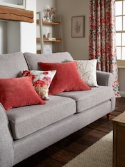 Terracotta Red 45 x 45cm Soft Velour Cushion - Image 3 of 7