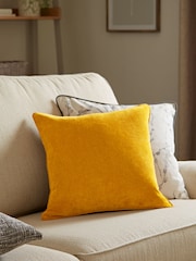 Ochre Yellow 45 x 45cm Soft Velour Cushion - Image 1 of 5