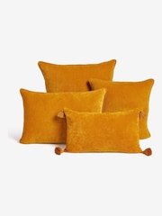 Ochre Yellow 45 x 45cm Soft Velour Cushion - Image 4 of 5