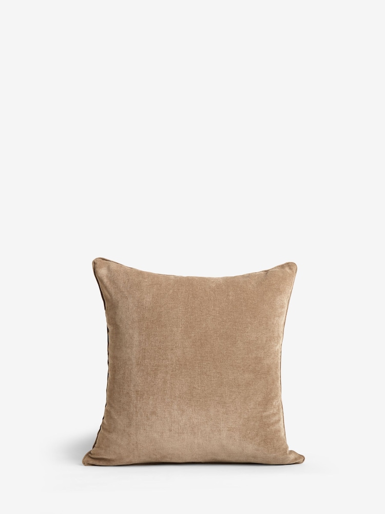 Latte Natural 59 x 59cm Soft Velour Cushion - Image 6 of 9
