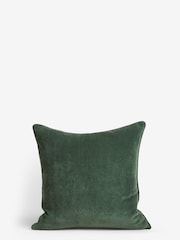 Bottle Green 59 x 59cm Soft Velour Cushion - Image 6 of 7