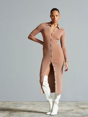 Cardigan French Connection Mari naturel plissé - Image 1 of 1
