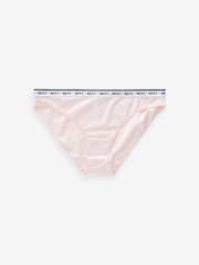 Navy/ Pink Spot High Leg Cotton Rich Logo Knickers 4 Pack - Image 6 of 8