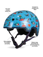 Micro Scooters Blue Dinosaur Curved Deluxe Helmet - Image 2 of 4