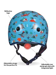 Micro Scooters Blue Dinosaur Curved Deluxe Helmet - Image 3 of 4