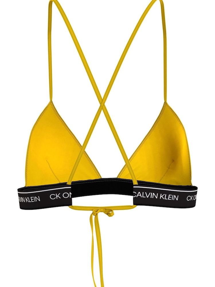 Calvin Klein Yellow One Triangle Bikini Top - Image 3 of 3