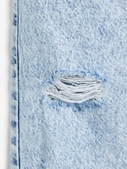 Bleach Wash Distressed Mom 100% Cotton Jeans (3-16yrs) - Image 6 of 6