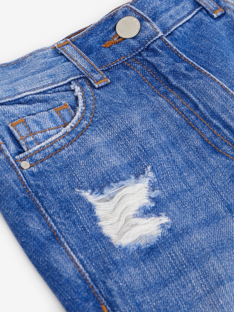 Bright Blue Distressed Mom Jeans (3-16yrs) - Image 8 of 8
