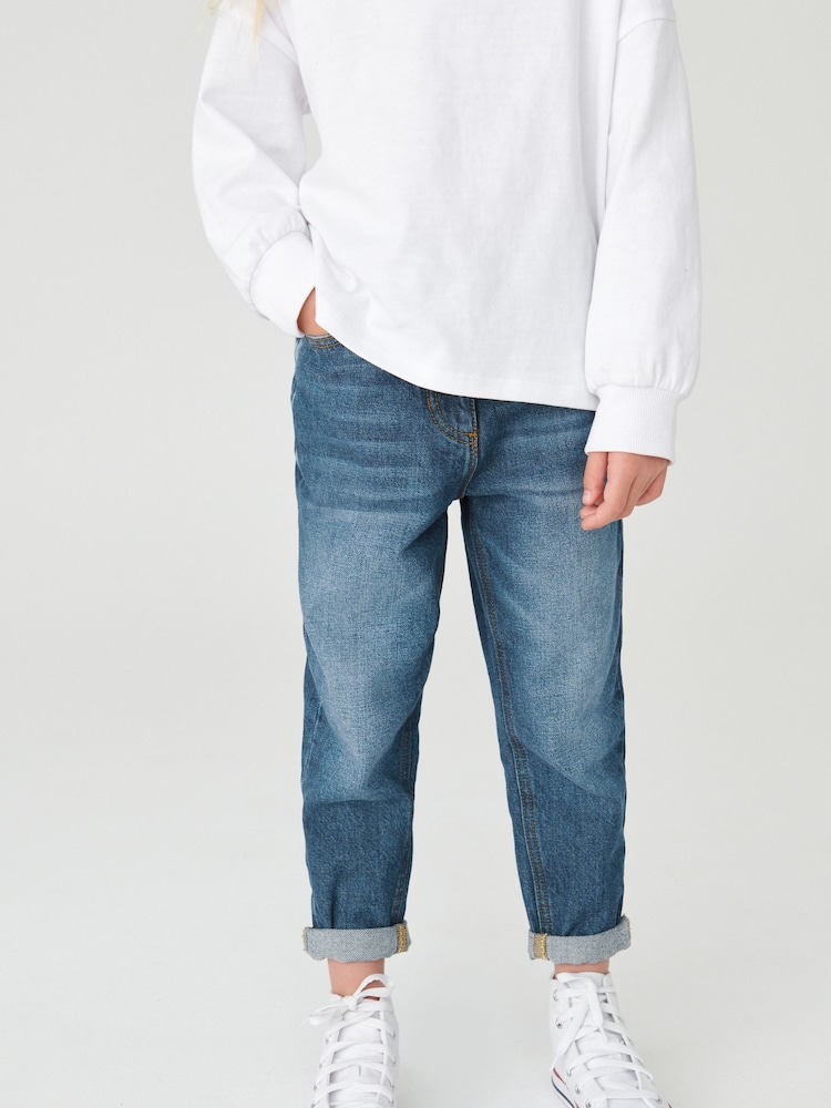 Denim, Mittelblau - Mom 100% Cotton Jeans (3-16yrs) - Bild 1 von 7