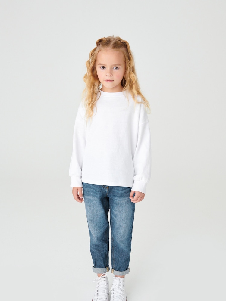 Denim, Mittelblau - Mom 100% Cotton Jeans (3-16yrs) - Bild 2 von 7