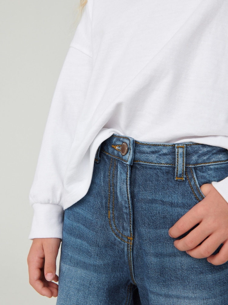 Middenblauw denim - Mom 100% Cotton Jeans (3-16yrs) - Image 4 of 7