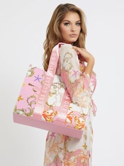Guess Pink Printed Tote Bag - Image 1 of 2