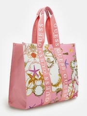 Guess Pink Printed Tote Bag - Image 2 of 2