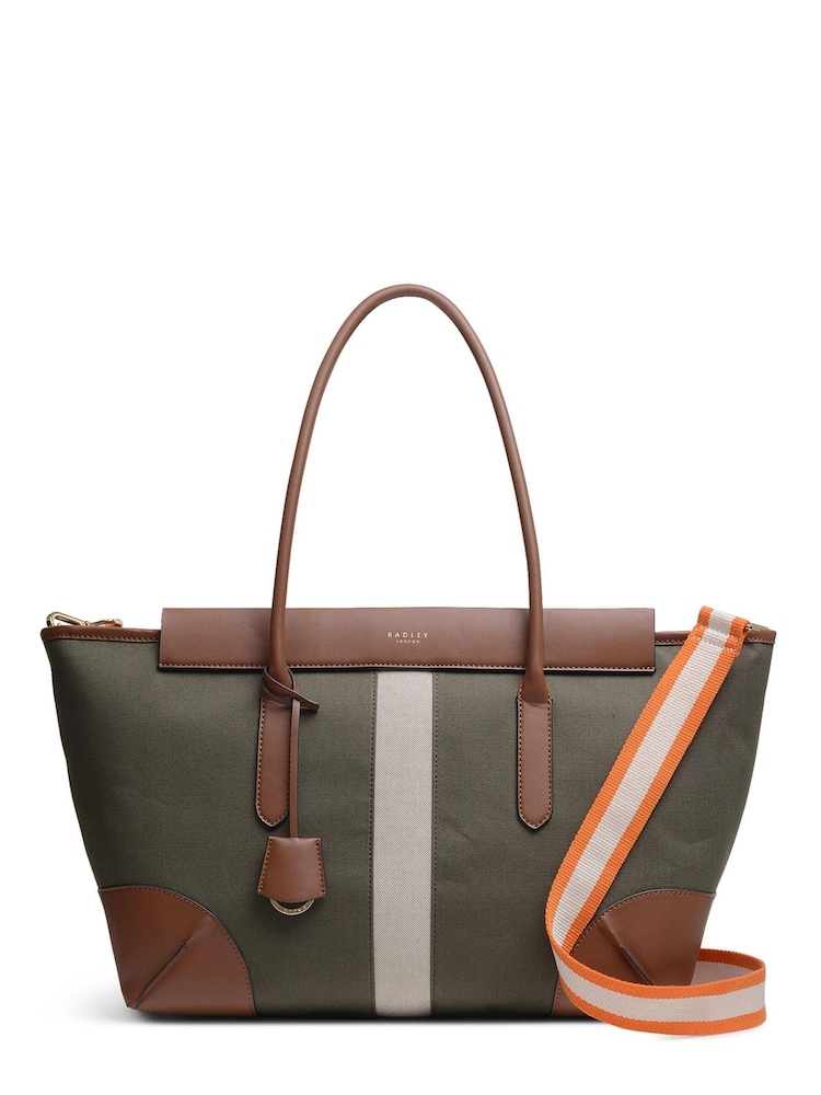 Radley London Morris Road 100% Cotton Large Zip Top Shoulder Bag - Image 1 of 4