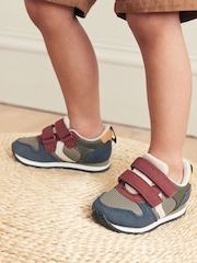 Khaki Green Standard Fit (F) Double Strap Trainers - Image 1 of 6