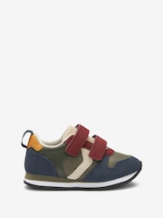 Khaki Green Standard Fit (F) Double Strap Trainers - Image 3 of 6