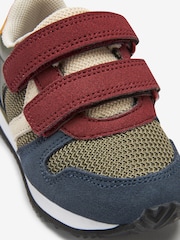 Khaki Green Standard Fit (F) Double Strap Trainers - Image 6 of 6