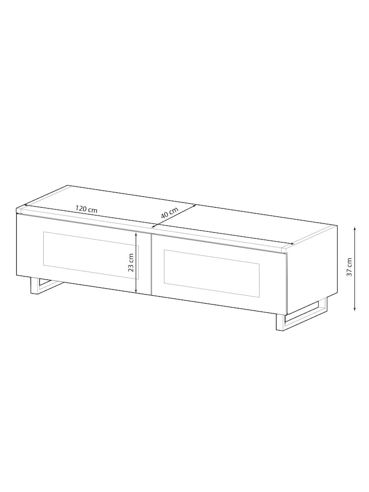 AVF Black/Brown Panorama 1.2m TV Stand - Image 6 of 6
