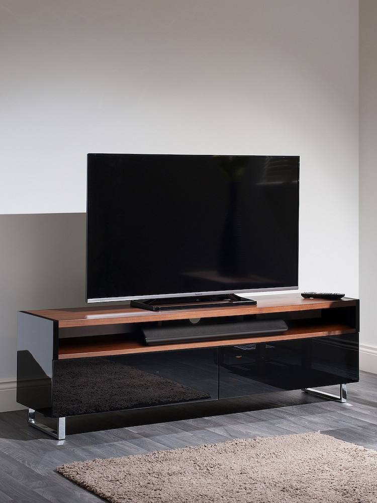 AVF Black/Brown Panorama 1.6m TV Stand - Image 1 of 5