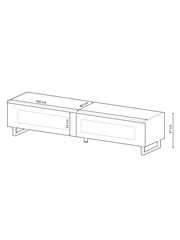 AVF Black/Brown Panorama 1.6m TV Stand - Image 5 of 5