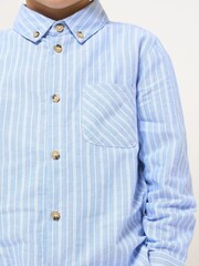 Angel & Rocket Blue Marco Pinstripe Pocket Shirt - Image 3 of 6