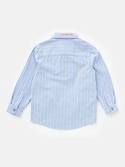 Angel & Rocket Blue Marco Pinstripe Pocket Shirt - Image 5 of 6