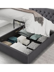 Aspire Furniture Grey Olivier End Lift Ottoman Storage Bed - Image 4 of 4