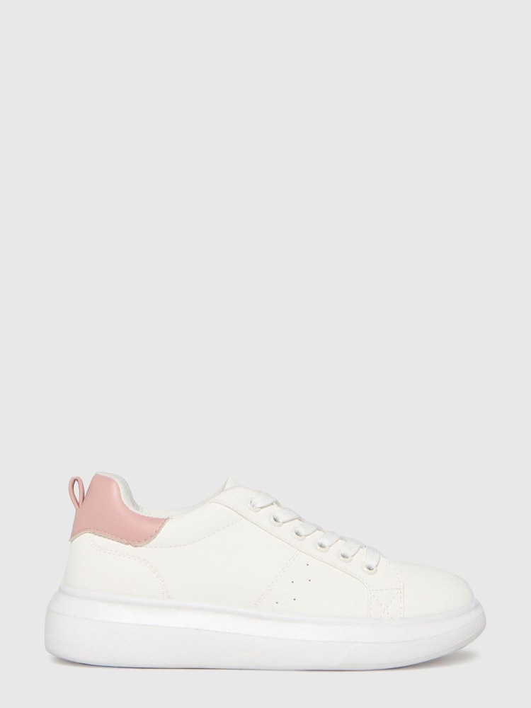 Schuh Maverick White Lace-Up Trainers - Image 1 of 4