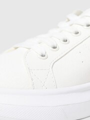 Schuh Maverick White Lace-Up Trainers - Image 4 of 4