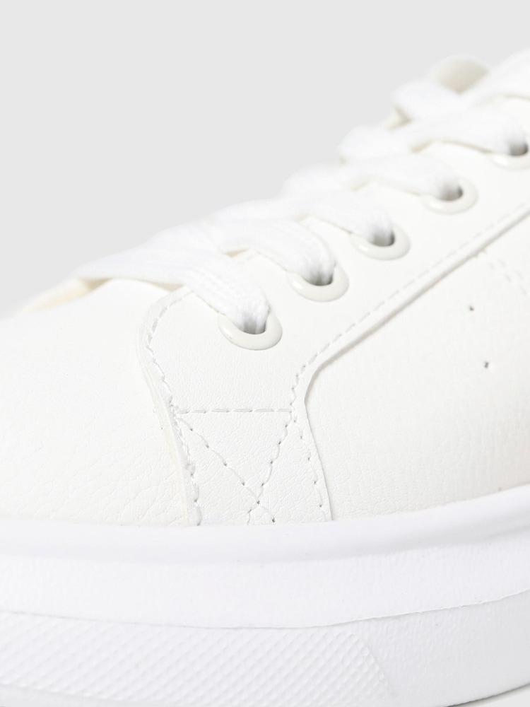 Schuh Maverick White Lace-Up Trainers - Image 4 of 4