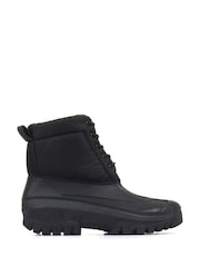 Pavers Black Mens Wide Fit Snow Boots - Image 1 of 5