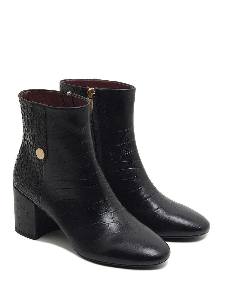 Radley London Black Hastings Long Ankle Block Heel Boots - Image 2 of 4