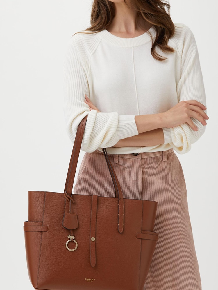 Radley London Brown Abingdon Road Large Zip Top Shoulder Bag - Image 3 of 9
