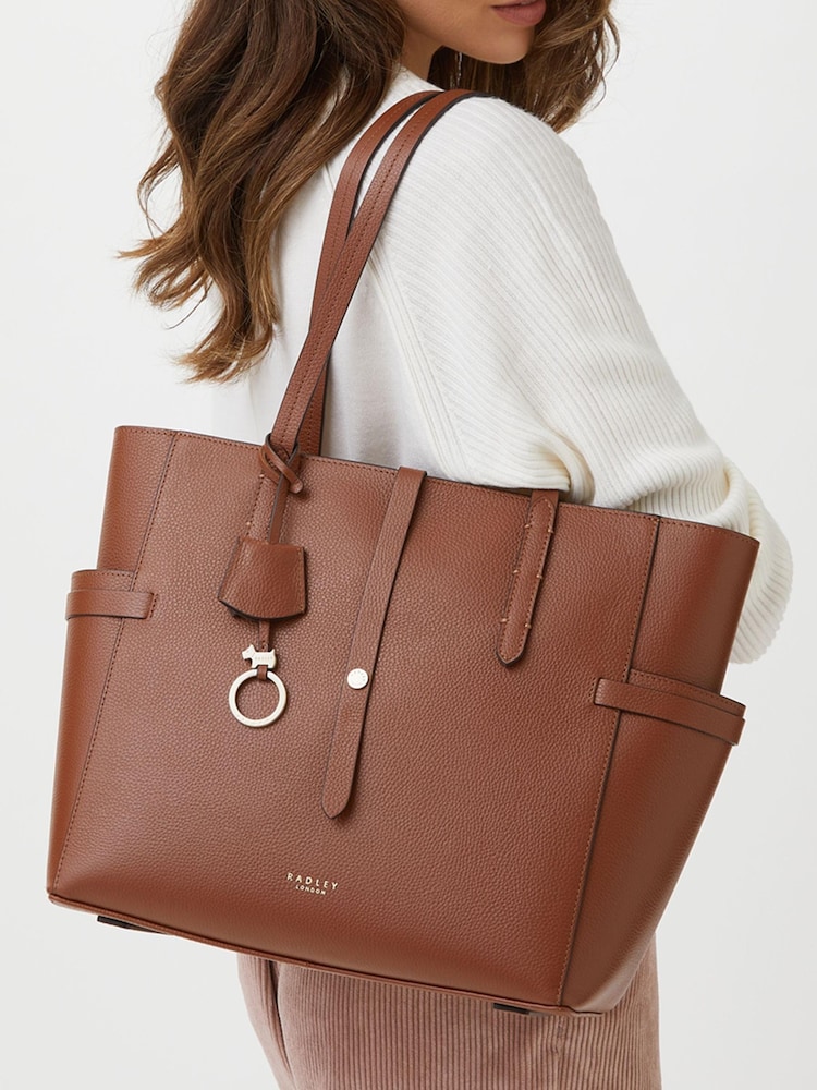 Radley London Brown Abingdon Road Large Zip Top Shoulder Bag - Image 4 of 9