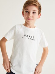 أبيض - تيشرت من القطن 100% من Baker by Ted Baker - Image 4 of 6